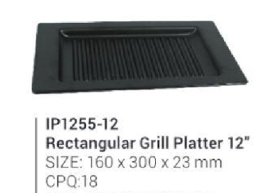 Picture of IP1255-12 Rectangular Grill Platter 12"