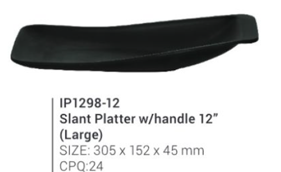 Picture of IP1298-12  slant Platter w/handle large 12"